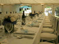 Semi-tensile marquee seating 100 at long tables