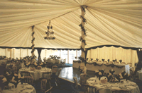 40 x 60 Wedding Marquee with Ivory pleated linings 